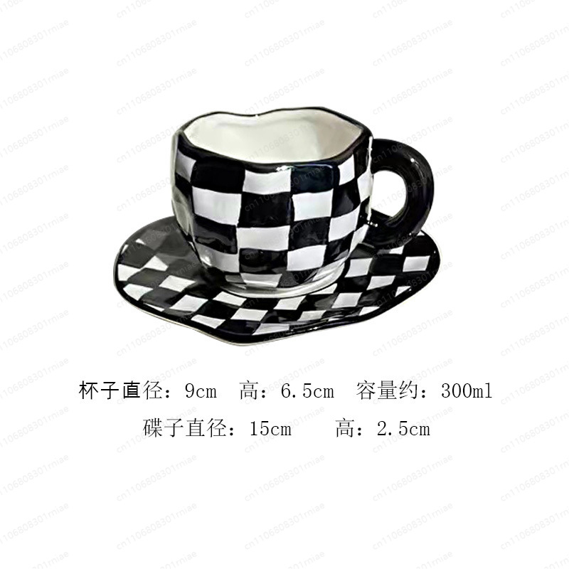 Alternative To Coffee And Tea - 250ml Cangkir Kopi dan Piring Hitam