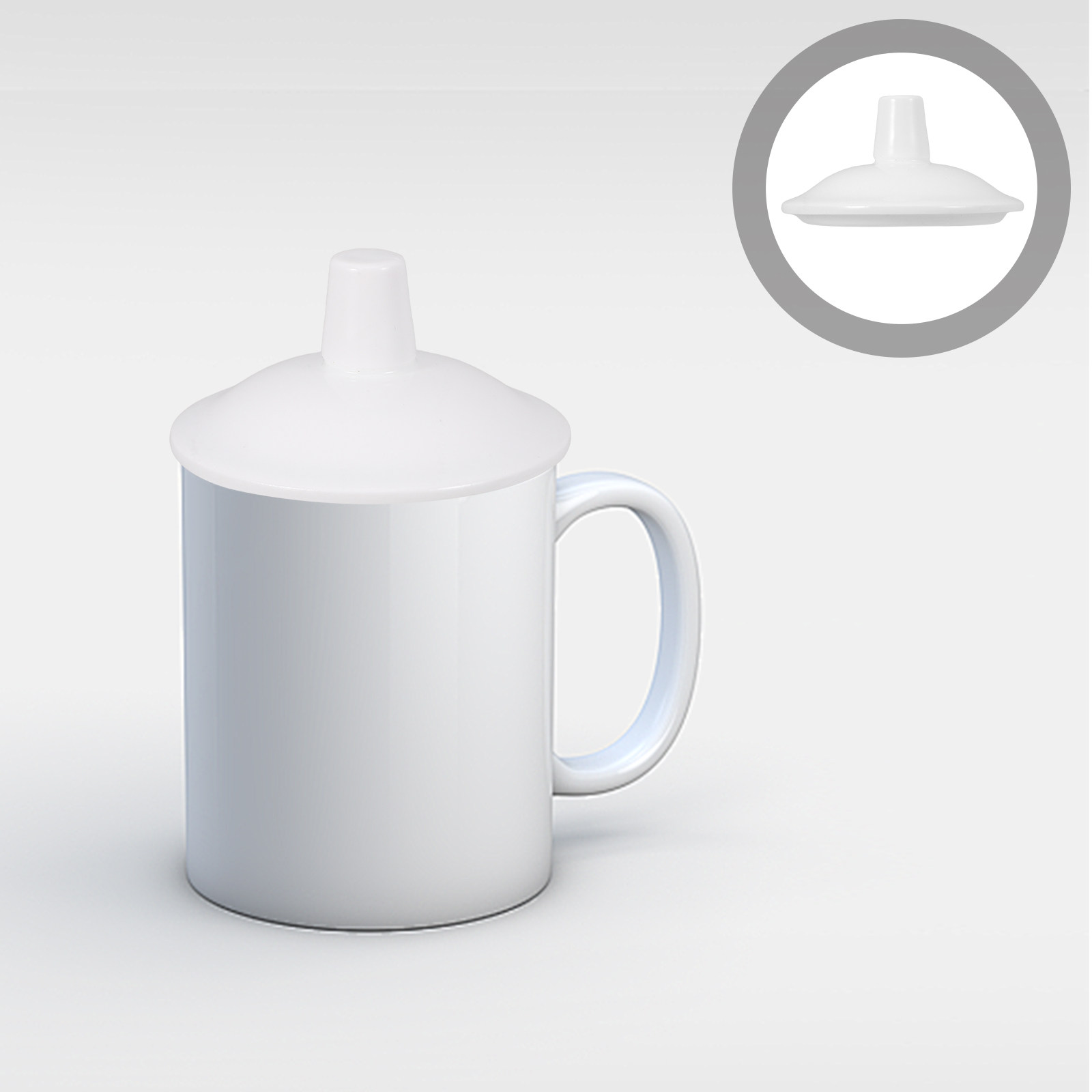 Coffee Tea Replacement - Tutup Mug Keramik Porselen Putih Pengganti