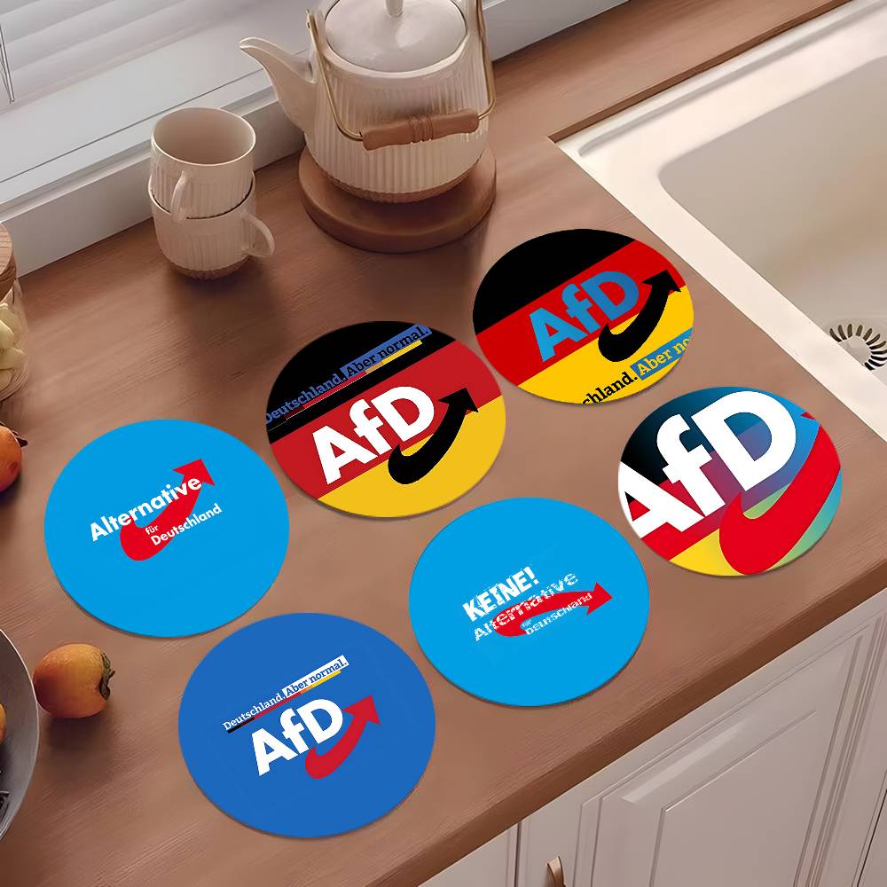 Alternative To Coffee And Tea - A-Alternative Afd Coasters Kayu Bulat 10cm