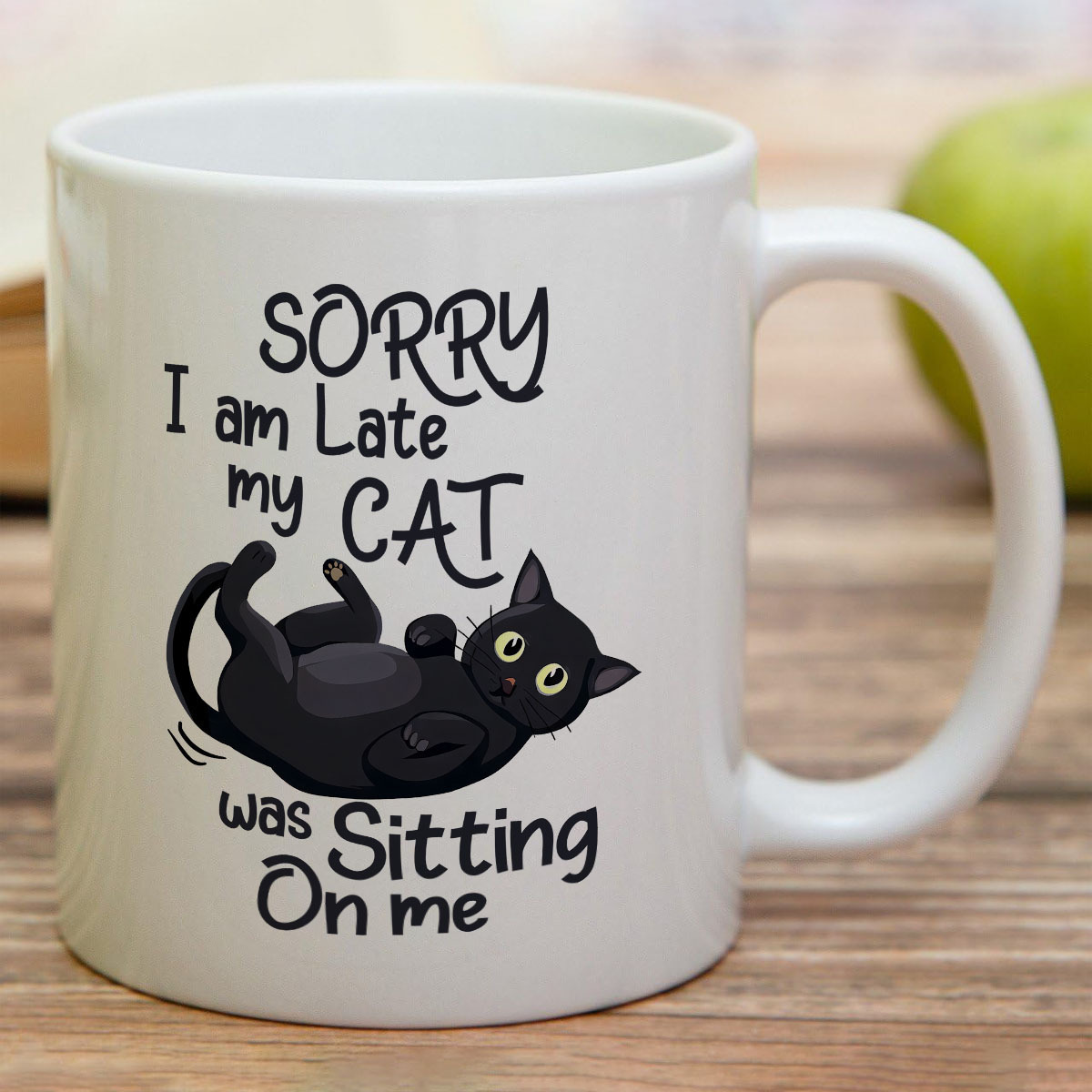 Coffee Tea And Me - 1 Mug Keramik Berbentuk Kucing Lucu