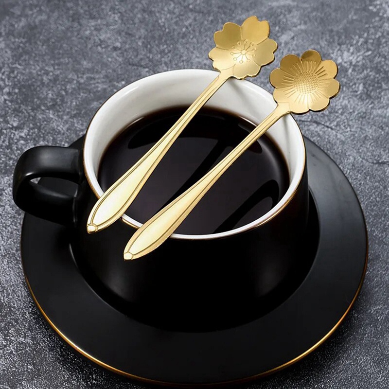 Sendok Kopi Sendok Emas Bunga  - Coffee Tea Replacement ulasan dan harga