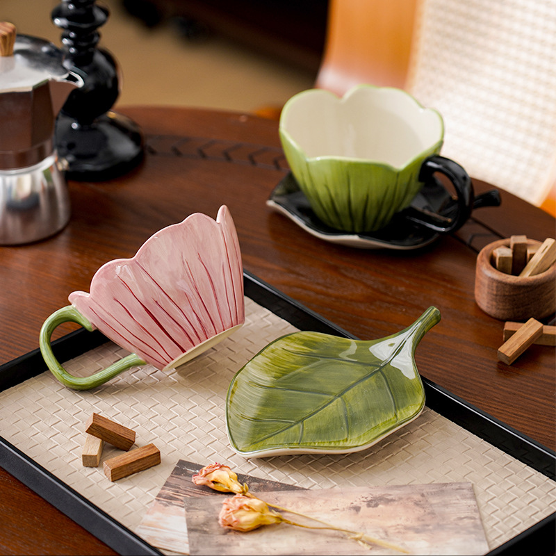 Set Piring Cangkir Kopi Yang D - Coffee Tea Leaf ulasan dan harga