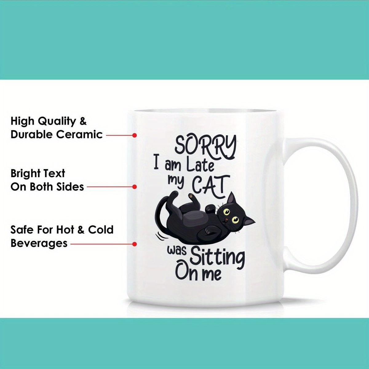 1 Mug Keramik Berbentuk Kucing - Coffee Tea And Me ulasan dan harga