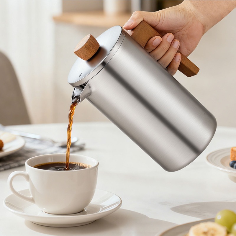 JUSTINLAU 1000ml Panci French  - Coffee Tea Maker ulasan dan harga