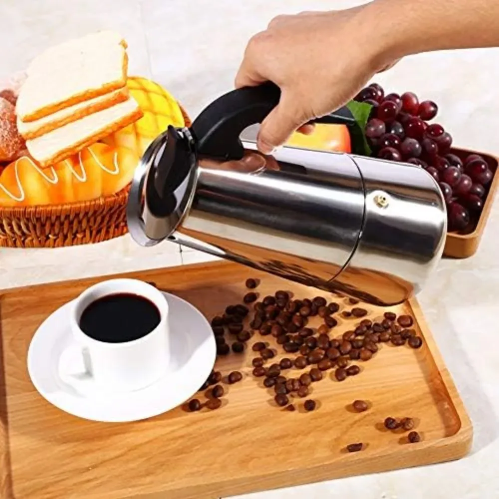 Pot Kopi Mocha Stainless Steel - Coffee Tea Maker ulasan dan harga