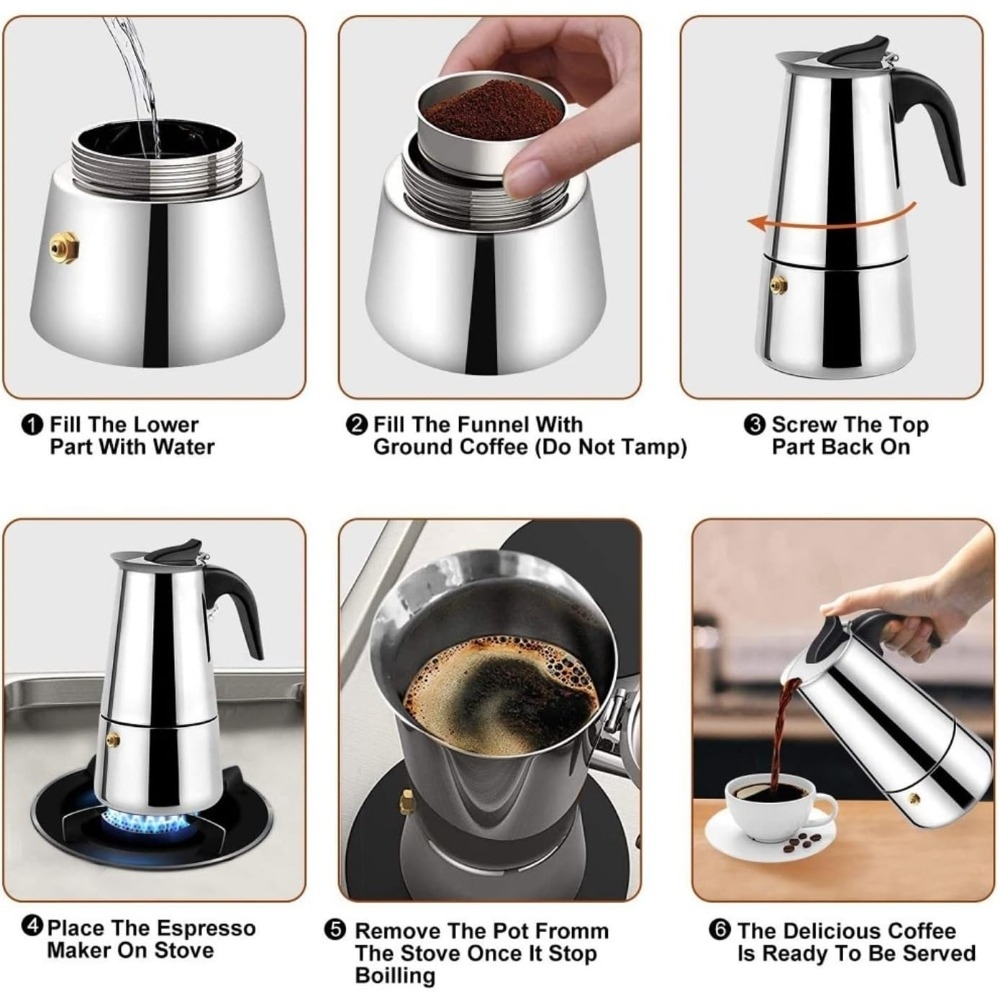 Pot Kopi Mocha Stainless Steel - Coffee Tea Maker ulasan dan harga